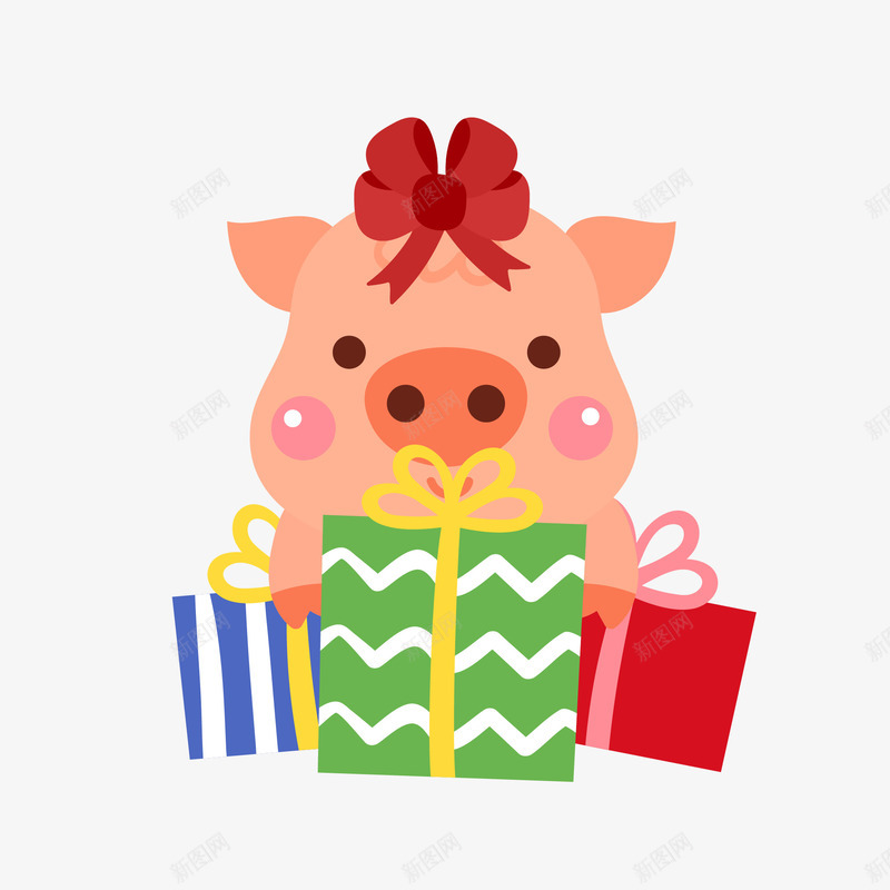圣诞节新年pig卡通可爱矢量图eps免抠素材_新图网 https://ixintu.com pig 卡通可爱 可爱 圣诞节 圣诞节矢量 矢量卡通 矢量可爱 矢量图
