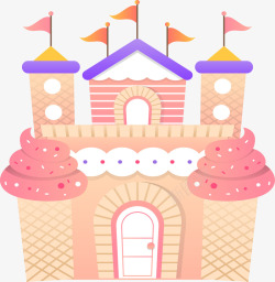 蛋糕屋卡通城堡高清图片