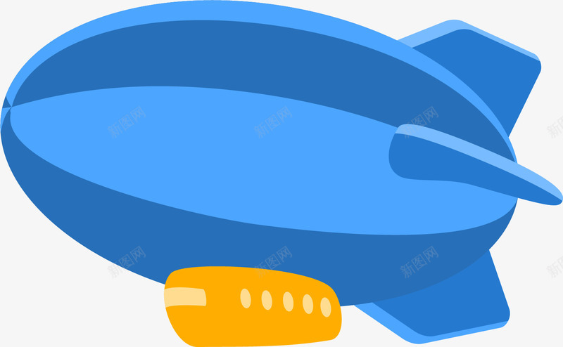 热气球飞行器png免抠素材_新图网 https://ixintu.com 卡通交通工具图 空中飞行 蓝色飞行器