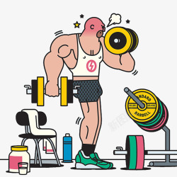 健身KT版健身肌肉男高清图片