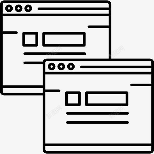 重复的内容图标png_新图网 https://ixintu.com 互联网接口 复制 浏览器 网站 网页