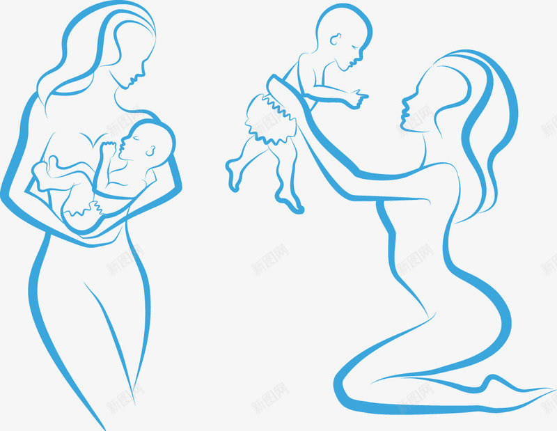 母婴装饰图案png免抠素材_新图网 https://ixintu.com 妈咪宝贝 孕妈简笔画 母婴装饰图案免费下载
