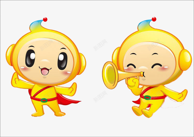 催喇叭的卡通人png免抠素材_新图网 https://ixintu.com 卡通 可爱 喇叭 喊喇叭的人 开心 微笑 手绘 红色 黄色