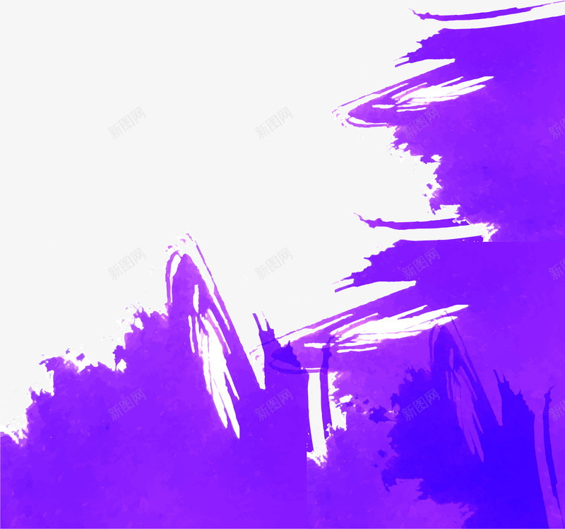 紫色涂鸦水彩边框png免抠素材_新图网 https://ixintu.com 手绘 水彩涂鸦 矢量素材 紫色 紫色边框