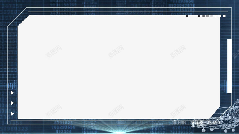 炫酷视频边框png免抠素材_新图网 https://ixintu.com 帅气 炫酷 科技 视频边框