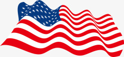 美国金门大桥美国国旗矢量图高清图片