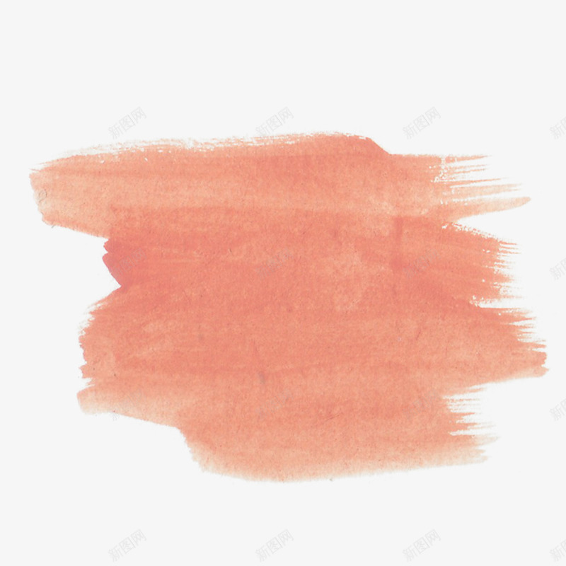 粉橙色颜料涂抹png免抠素材_新图网 https://ixintu.com 墨染 涂料 粉色 颜料