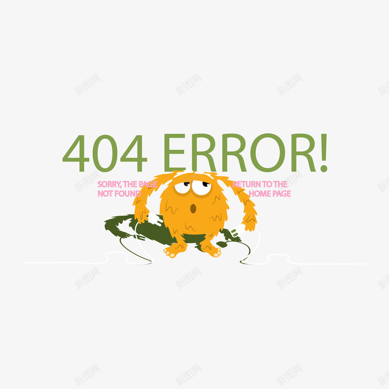 404页面矢量图ai免抠素材_新图网 https://ixintu.com 404 卡通 错误 页面 矢量图