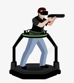 VR游戏眼镜正在体验VR的人物矢量图高清图片