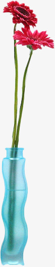 浅蓝色塑料花瓶png免抠素材_新图网 https://ixintu.com 塑料 浅蓝色 红花 花瓶