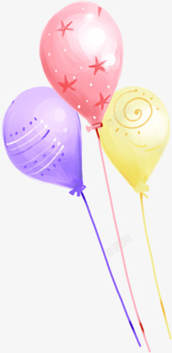 创意涂鸦气球颜色卡通效果素材