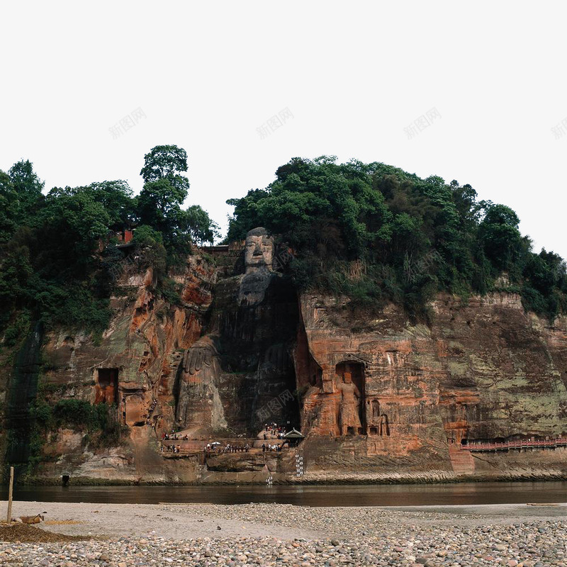 乐山大佛全景png免抠素材_新图网 https://ixintu.com 乐山大佛 全景 名胜古迹 四川 地方景点 实物图 摄影图 风景 高清图片