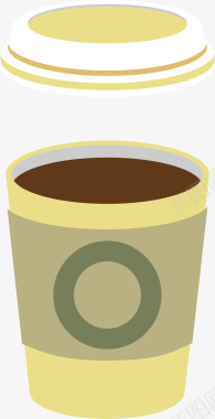 开盖的胶囊咖啡饮品矢量图图标图标