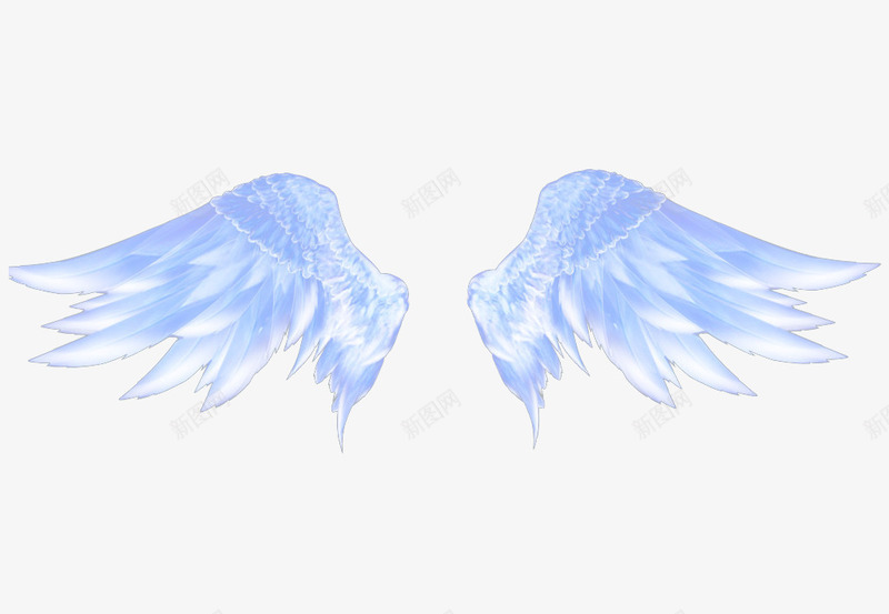 翅膀png免抠素材_新图网 https://ixintu.com 两个翅膀 天使的翅膀 天使羽翼 水晶翅膀 蓝色翅膀