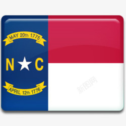 北卡罗莱纳州国旗美国国家偶像素材
