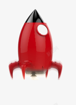 红色的火箭模型素材