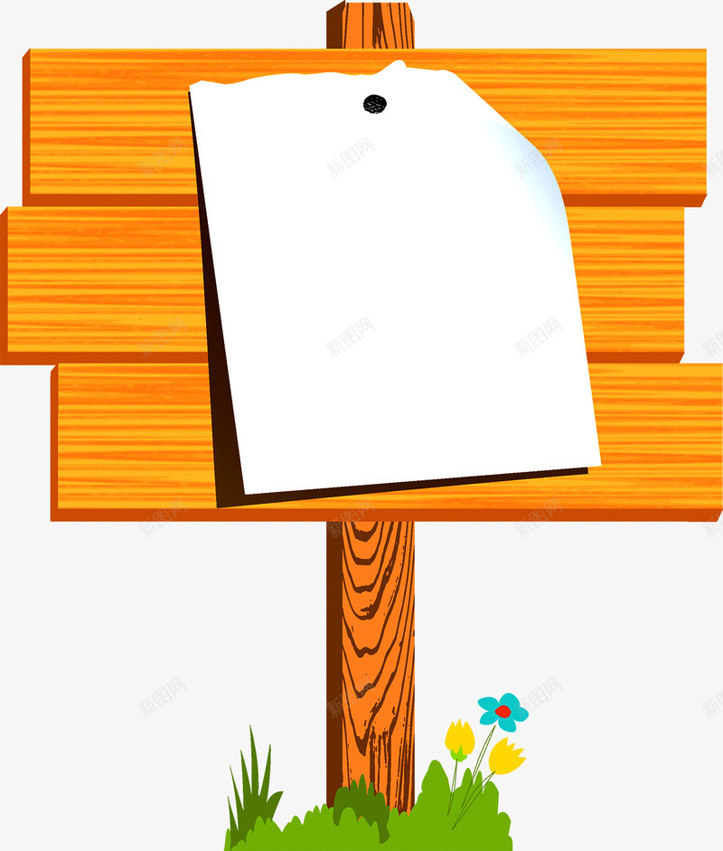 木质指示牌png免抠素材_新图网 https://ixintu.com 便贴 指示板 指示牌 提示 方向 木板 木质