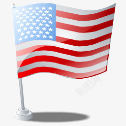 美国国旗飘扬图标图标