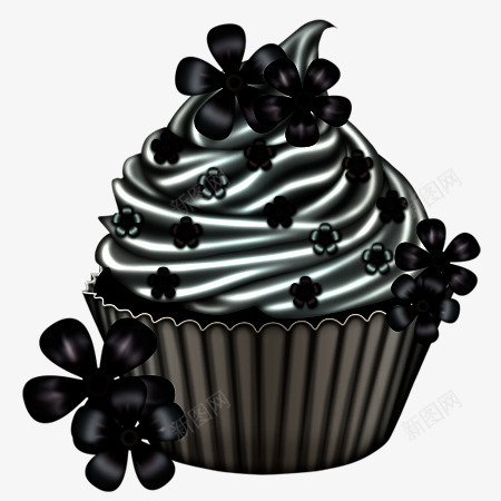 黑森林纸杯蛋糕png免抠素材_新图网 https://ixintu.com 卡通 手绘 纸杯蛋糕 黑森林蛋糕