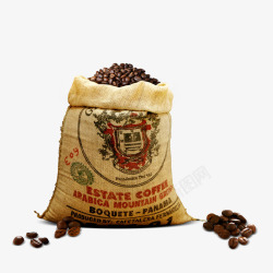 咖啡豆和袋子海报