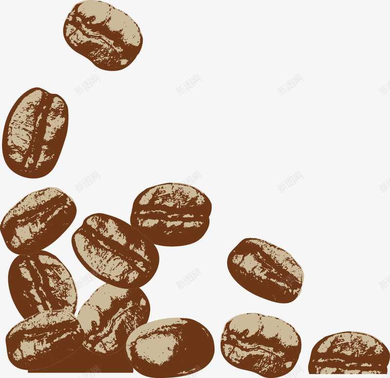 卡通手绘咖啡豆矢量图ai免抠素材_新图网 https://ixintu.com 卡通 咖啡豆 手绘 矢量图