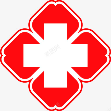 医院女医生红色红十字会医院标志图标图标