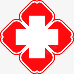 医院建筑图标红色红十字会医院标志图标高清图片