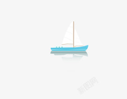 孤舟夏日帆船小船高清图片