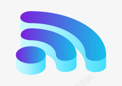 WIFI科技25D立体WiFi信号插画图标矢量图高清图片