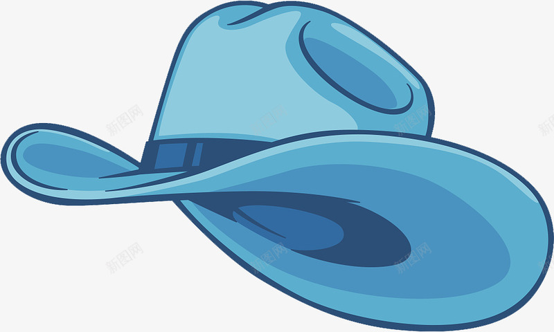 手绘蓝色牛仔帽子png免抠素材_新图网 https://ixintu.com 小蓝帽 帽子 手绘 手绘帽子插图 牛仔帽子 牛仔装备 蓝色帽子