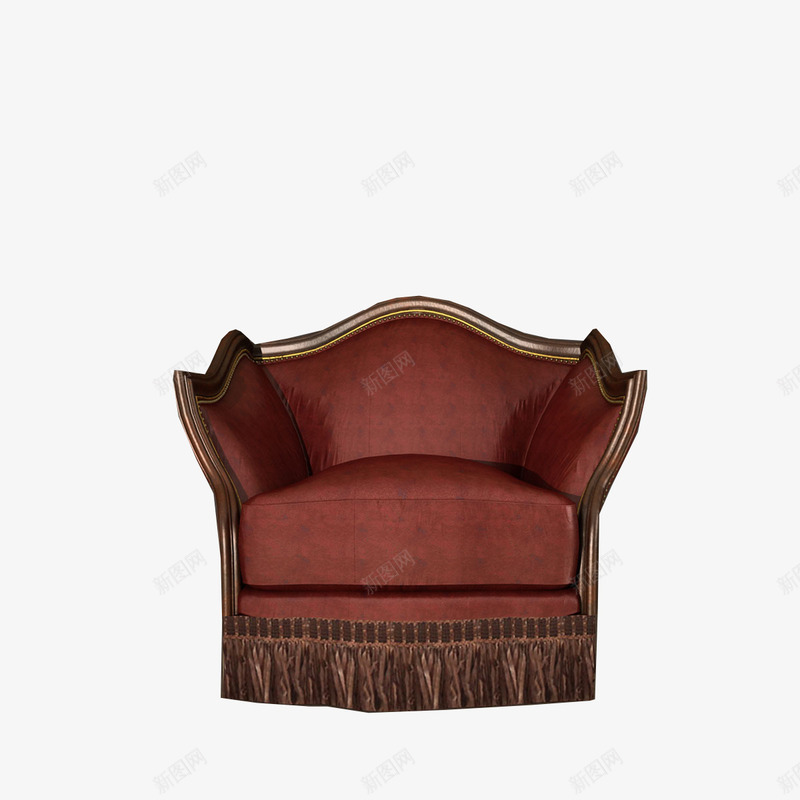 真皮单人沙发椅png免抠素材_新图网 https://ixintu.com 单人 品牌 家具 布艺 沙发 法式 法式沙发 真皮沙发