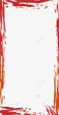斑斓涂料红色线条框架高清图片