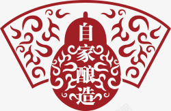 葫芦中国风式红章矢量图素材