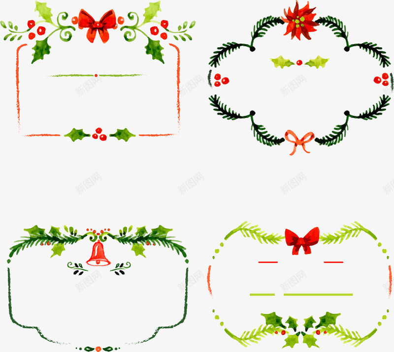 圣诞节花草边框矢量图eps免抠素材_新图网 https://ixintu.com 圣诞 圣诞元素 圣诞图片 圣诞节 圣诞节框子 圣诞边框 矢量图 矢量圣诞素材 花草边框