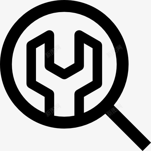 搜索工具图标png_新图网 https://ixintu.com 互联网 工具和用具 放大镜 网站 网络 网页 计算机
