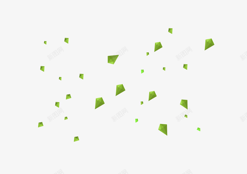漂浮立体菱形png免抠素材_新图网 https://ixintu.com 几何 漂浮 简洁 绿色 菱形 重复