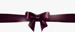 紫色蝴蝶结缎带七夕素材