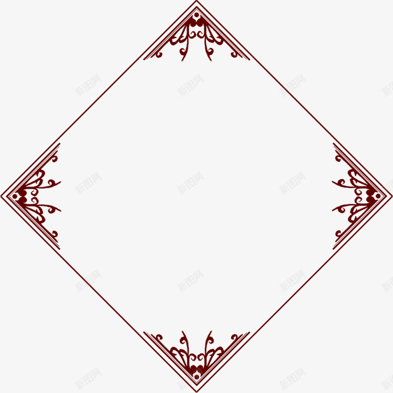 方形欧式复古花纹边框png免抠素材_新图网 https://ixintu.com 复古 方形 欧式 花纹 边框