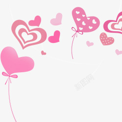 情人节心型气球粉色画面素材