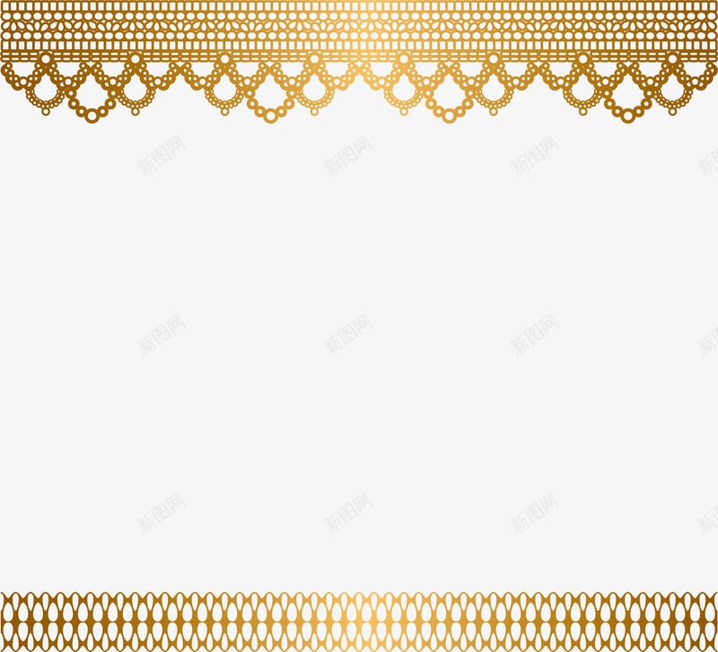 金色中国风花边png免抠素材_新图网 https://ixintu.com 中国风 免抠PNG 框架 花边 边框纹理 金色 闪耀