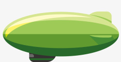 绿色飞艇绿色渐变飞艇矢量图高清图片