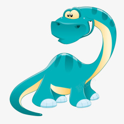 动漫恐龙蓝色卡通恐龙高清图片