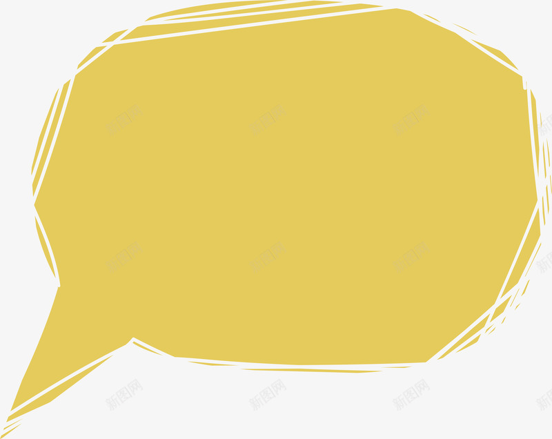 黄色手绘对话气泡png免抠素材_新图网 https://ixintu.com 促销标签 对话框 对话气泡 矢量png 黄色对话框 黄色气泡