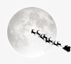 天宫月亮和鹿高清图片