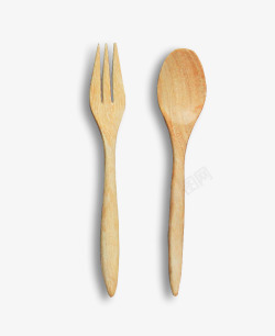客房用品vi日用品木质勺子叉子高清图片