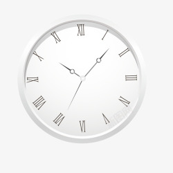 灰色质感钟表挂钟素材
