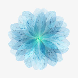 淡雅蓝色花朵矢量图素材
