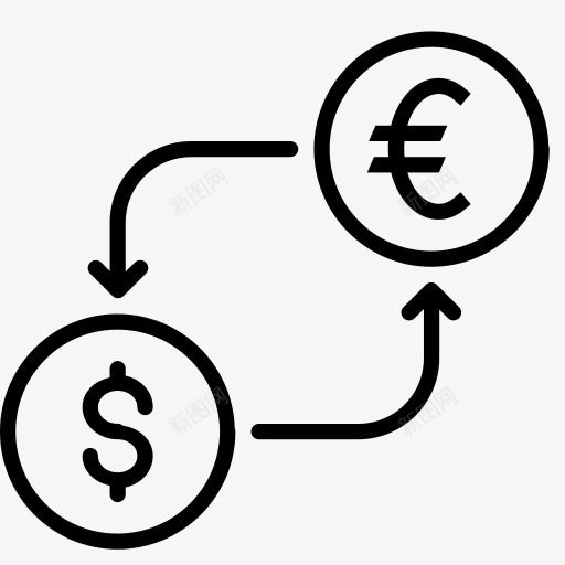 美国人转换货币美元欧元钱以货币图标png_新图网 https://ixintu.com American conversion currency dollar euro money to 以 欧元 美元 美国人 货币 转换 钱