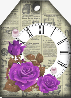 紫牡丹紫牡丹图案报刊底纹标签高清图片