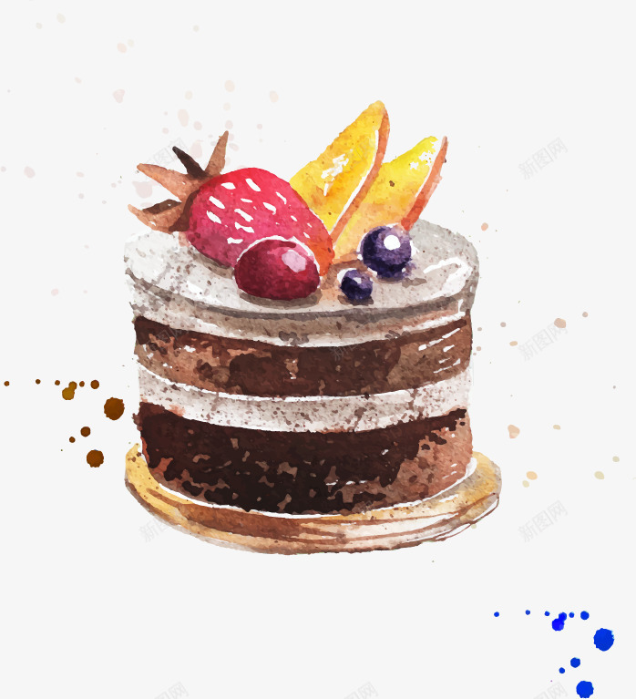 美味水果蛋糕png免抠素材_新图网 https://ixintu.com 水果 蛋糕 食物